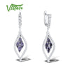 Silver Earrings For Women 925 Sterling Silver Dangle Earrings Long Silver 925 with Cubic Zirconia brincos Fine Jewelry