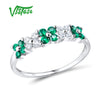 Silver Rings For Women Flower Green Spinels 925 Sterling Silver White CZ Stones Wedding Anniversary Party Fine Jewelry