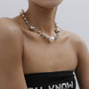 VIVILADY Trendy OL Alloy Round Bead Imitation Pearl Women Choker Necklaces For Female Birthday Party Jewelry Bijoux