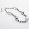 VIVILADY Trendy OL Alloy Round Bead Imitation Pearl Women Choker Necklaces For Female Birthday Party Jewelry Bijoux