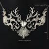 VIVILADY Vintage Gold Color Metal Deer Pendants Necklaces Women Mother Day Chain Jewelry Bijoux Accessory Party Gifts
