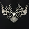 VIVILADY Vintage Gold Color Metal Deer Pendants Necklaces Women Mother Day Chain Jewelry Bijoux Accessory Party Gifts