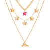 VKME Vintage Multilayer Butterfly Chain Necklace For Women Gun Pendant Choker Necklaces Statement Bohemian 2021 Jewelry