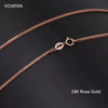 VOJEFEN Women's AU750 18k Pure Gold Necklace Chain Jewelry Yellow Gold Snake Chain for Women Choker Necklace Jewelry Gift