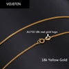 VOJEFEN Women's AU750 18k Pure Gold Necklace Chain Jewelry Yellow Gold Snake Chain for Women Choker Necklace Jewelry Gift