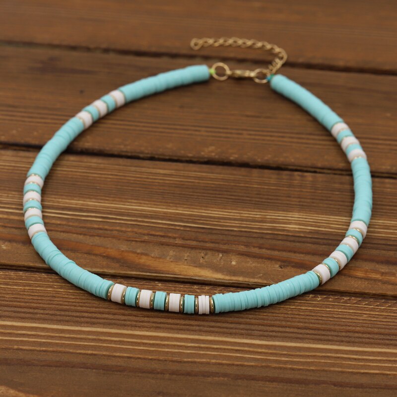 VONNOR Korean Necklaces Costume Jewelry for Women 2022 Choker on the Neck Chain Multicolor Clay Imitation Pearl Necklace