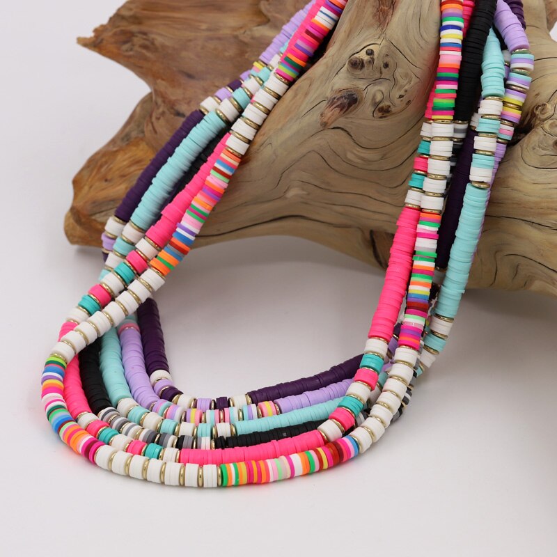 VONNOR Korean Necklaces Costume Jewelry for Women 2022 Choker on the Neck Chain Multicolor Clay Imitation Pearl Necklace