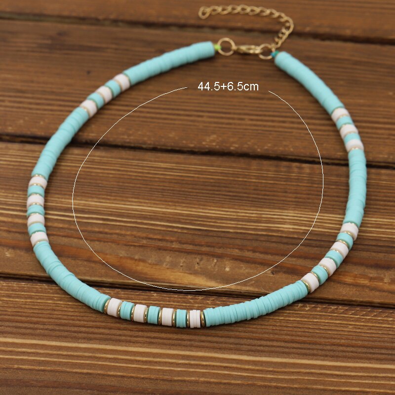 VONNOR Korean Necklaces Costume Jewelry for Women 2022 Choker on the Neck Chain Multicolor Clay Imitation Pearl Necklace