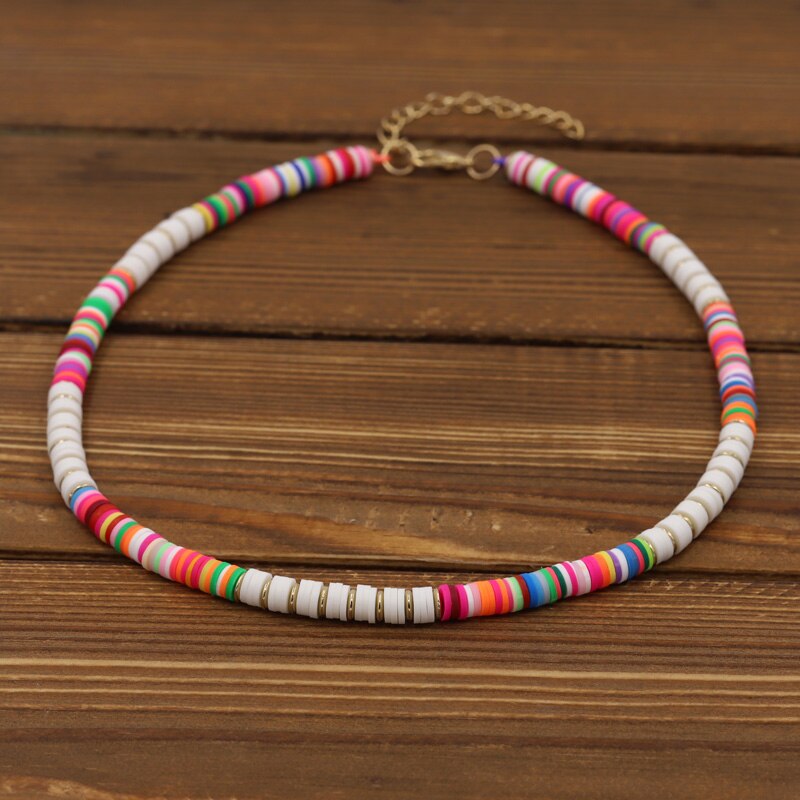 VONNOR Korean Necklaces Costume Jewelry for Women 2022 Choker on the Neck Chain Multicolor Clay Imitation Pearl Necklace