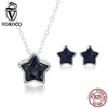 2020 Genuine 925 Sterling Silver Aventurine Goldstone Simple Star Pendants Jewelry Sets for Women Delicate Trendy Jewelry