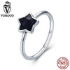 2020 Authentic 925 Sterling Silver Dazzling Star Goldstone Rings for Women Party New Year Gift Fine Jewelry VSR135