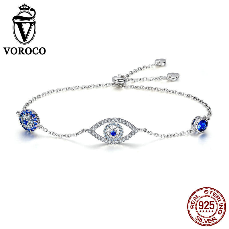 Bracelet for Women 925 Sterling Silver Guard of Eye Bohemia Bracelets & Bangles Valentine D Gift Fine Jewelry BKB089