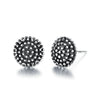 Delicate Flower 925 Sterling Silver Jewelry European Pattern Personality Retro Stud Earrings for Women Men