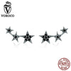 Fashion Stud Earrings For Women Boucle Glitter Stars 925 Sterling Silver Earring Pendientes Jewelry Party Gifts BKE291