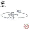 Genuine 925 Sterling Silver Tree Of Life Chain Link Silver Bracelet For Women Wedding Gift Fine Silver Jewelry VSB010
