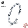 Genuine 925 Sterling Silver Twisting Stackable Finger Open Rings Free Size Adjustable Women Jewelry Accessories VSR138