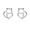 Hot Sell 100% 925 Sterling Silver Earrings Cute Lovely Animal Series Stud Earring For Woman Girl Trendy Party Jewelry
