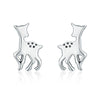 Hot Sell 100% 925 Sterling Silver Earrings Cute Lovely Animal Series Stud Earring For Woman Girl Trendy Party Jewelry