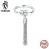 Trendy Tassel Rings Hot Sell Authentic 925 Sterling Silver Ring For Woman Female Cute Party Wedding Fine Jewelry BKR320
