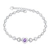 Valentine's D Gift 925 Sterling Silver Heart Bracelets Bangles for Women Fine Jewelry Chain Link Bracelet Female