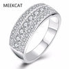 Valentine's D Gift Women Silver Plated&Stamped 925 Wedding Large Colored Ring white Zircon Set Ringen Jewelry( MR3171)