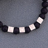 Valentine's Day birthday gifts 24 letters Volcanic Stone Bracelet  Personalized Customized Beaded Alphabet