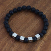 Valentine's Day birthday gifts 24 letters Volcanic Stone Bracelet  Personalized Customized Beaded Alphabet