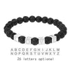 Valentine's Day birthday gifts 24 letters Volcanic Stone Bracelet  Personalized Customized Beaded Alphabet