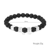 Valentine's Day birthday gifts 24 letters Volcanic Stone Bracelet  Personalized Customized Beaded Alphabet