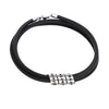 Valentine's Day birthday spiral beads leather bracelet Customized Steel Gold Rosegold Beads colors gift on