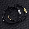Valentine's Day birthday spiral beads leather bracelet Customized Steel Gold Rosegold Beads colors gift on