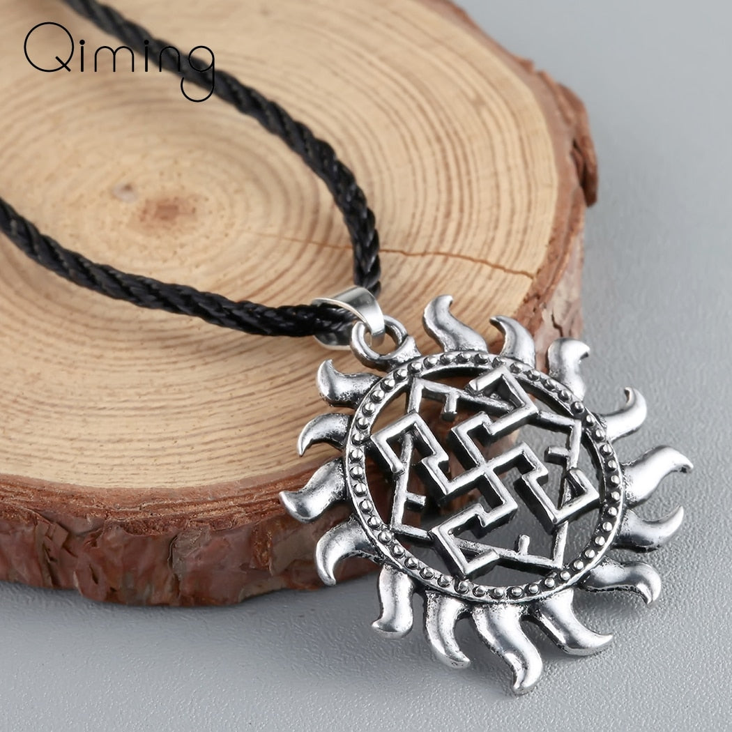 Valkyrie Symbol Pendant Necklace Men Viking Scandinavian Amulet  Slavic Jewelry Women Necklaces