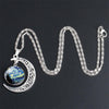 Van Gogh Half Moon Necklace Starry Night Pendant Vincent Van Gogh Art Handmade Jewelry