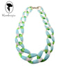 Variegated Exaggeration Acrylic Necklace Various Colors Necklaces Neck Short Chain Women Ethnic Jewelry Collares Chokers N15828