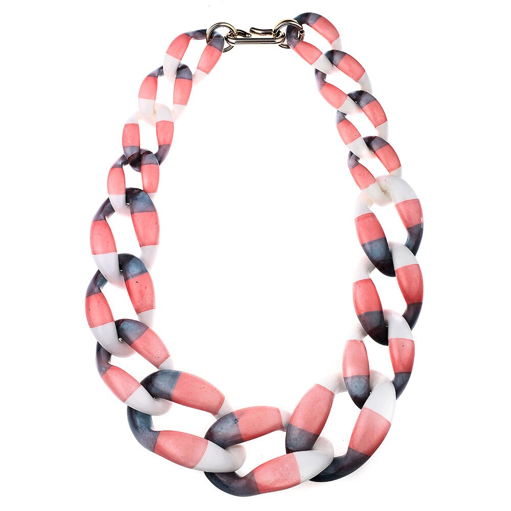 Variegated Exaggeration Acrylic Necklace Various Colors Necklaces Neck Short Chain Women Ethnic Jewelry Collares Chokers N15828