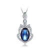 Sterling Silver 925 Jewelry Sapphire Necklaces & Pendants Necklace Women Bijoux Femme Sterling-Silver-Jewelry Pendant