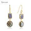 18k gold 925 sterling silver gem labradorite drop earring long dangle natural stone earrings jewelry gift for women sp