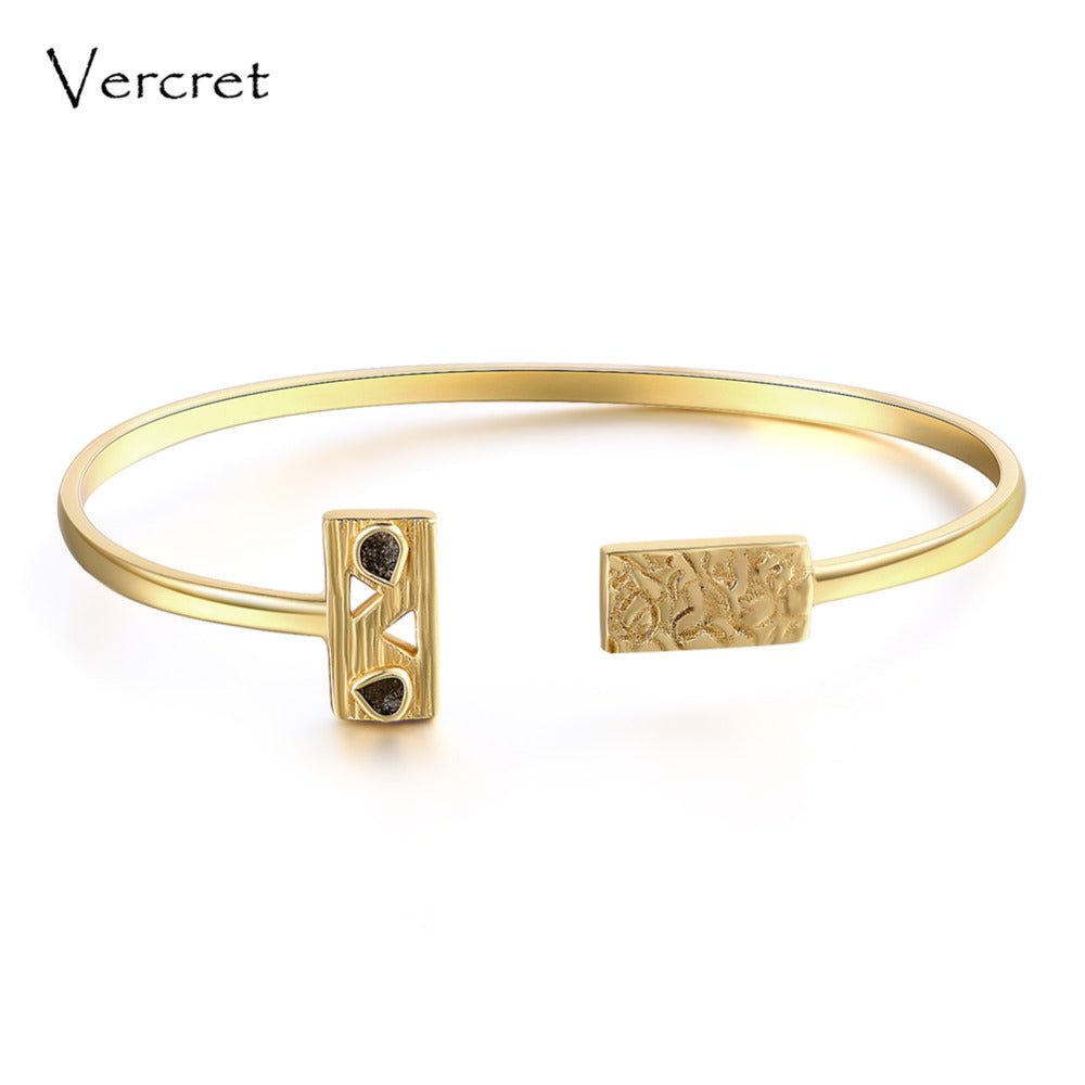 18k gold cuff bangles handmade diamond adjustable 925 silver jewelry bracelets for women wedding accessories sp