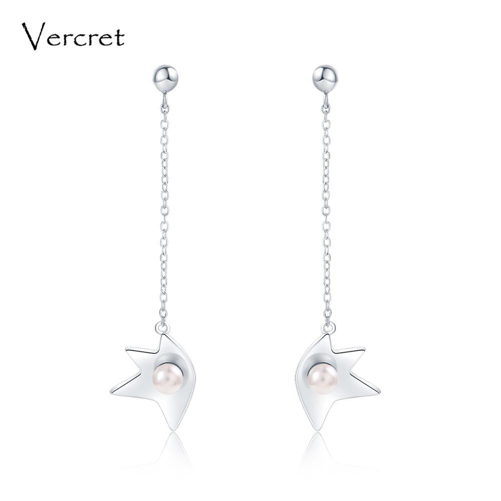 925 sterling silver earrings wing thread long chain pearl earring for women jewellery valentine gift