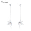 925 sterling silver earrings wing thread long chain pearl earring for women jewellery valentine gift