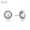 925 sterling silver natural stone post earrings moonstone pearl amethyst crystal earrings for women Valentine's jewelry