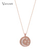 CZ star moon pendent necklace 925 silver jewelry rose gold chain moon necklace for women party gift