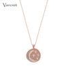 CZ star moon pendent necklace silver 925 jewelry rose gold chain moon necklace for women party gift
