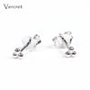 Sterling Silver Small Ball Stud Earrings For Women Tiny Cartilage Earring Stud 4mm