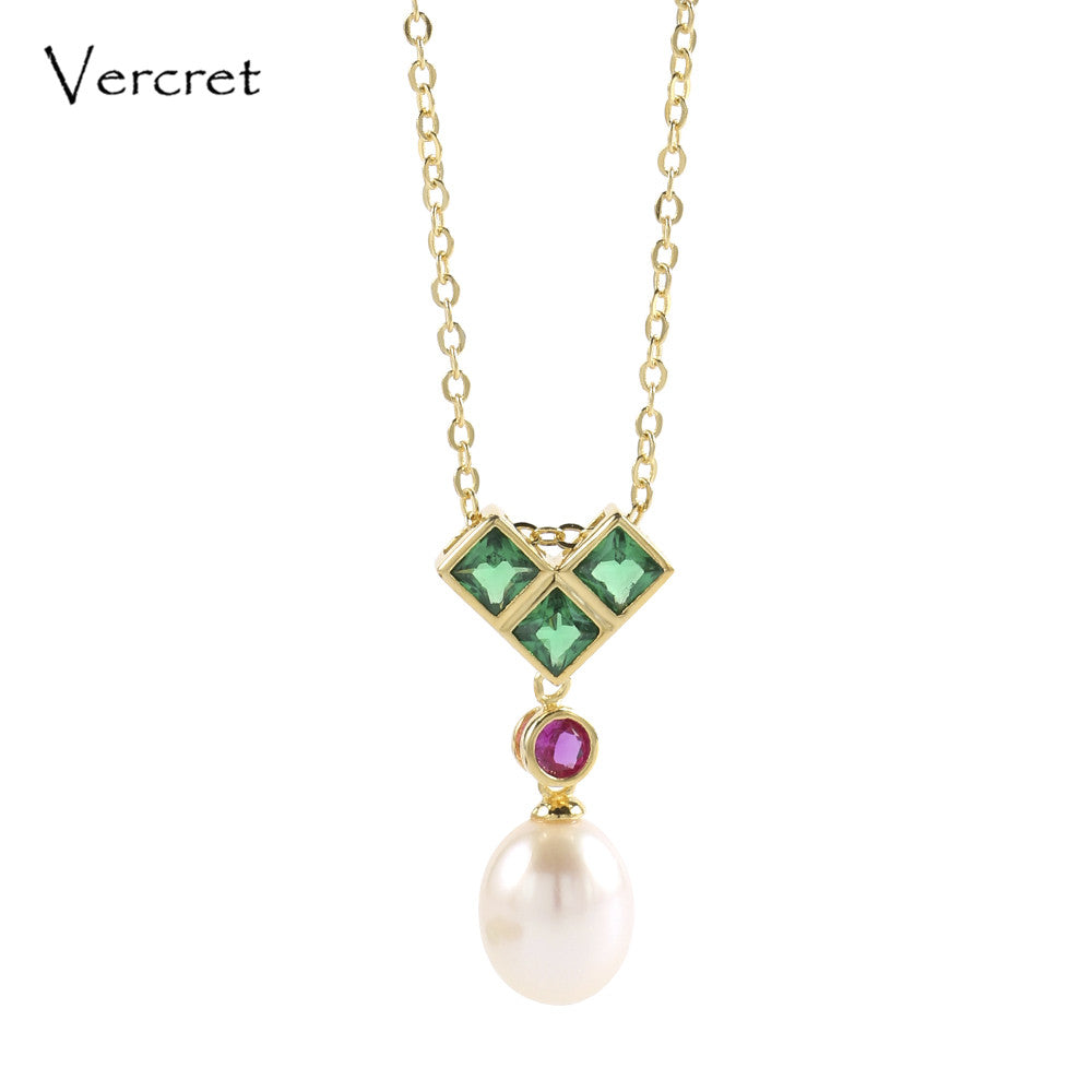 pearl pendant necklace 3 colors 925 sterling silver chain necklace women jewelry