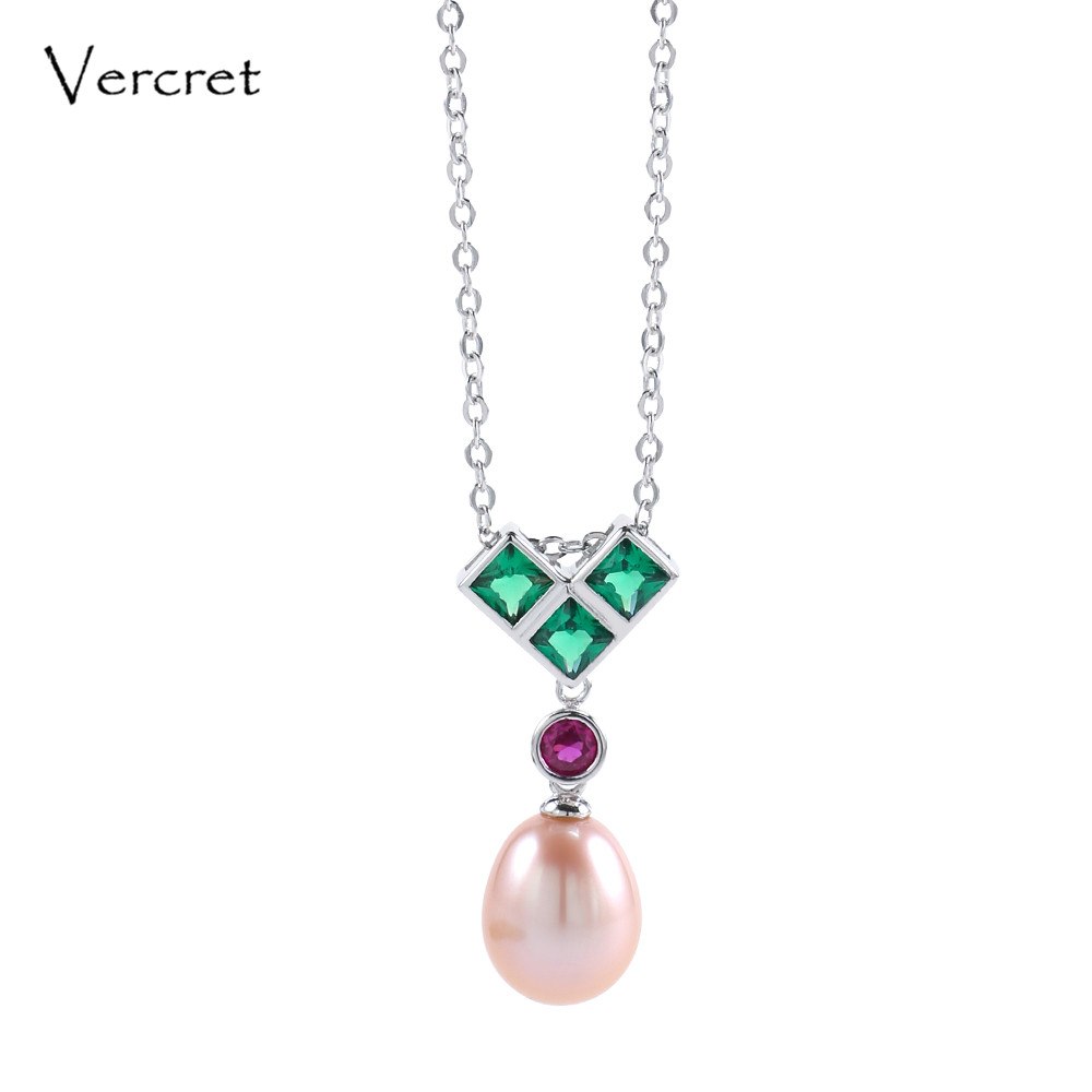 pearl pendant necklace 3 colors 925 sterling silver chain necklace women jewelry