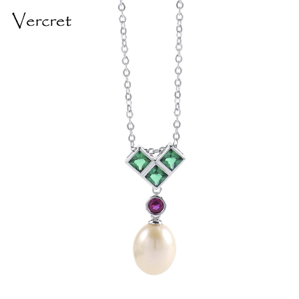 pearl pendant necklace 3 colors 925 sterling silver chain necklace women jewelry