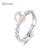 simple pearl ring 6-7mm 925 sterling silver ring pearl jewelry engagement women's gift