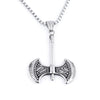 Viking Axe Chain Pendant Necklace For Men Male Neck BFF Jewelry Gift