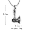Viking Axe Chain Pendant Necklace For Men Male Neck BFF Jewelry Gift